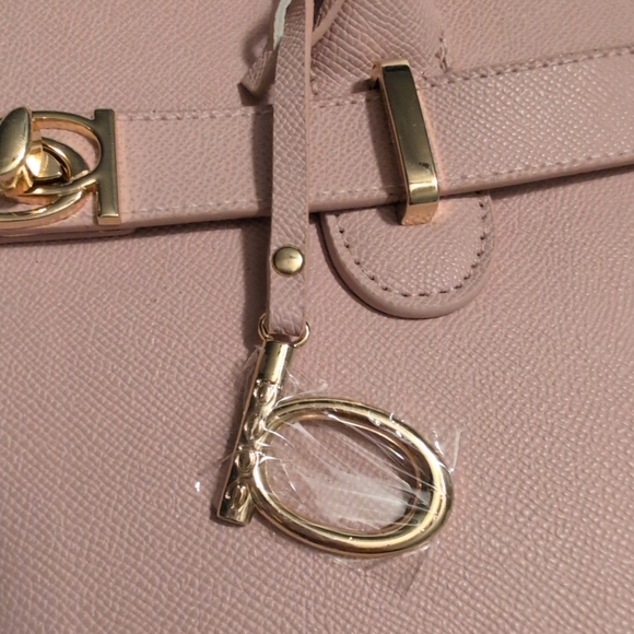 NWT BEBE Los Angeles Women's Evie Crossbody Satchel Bag Pearl Pink - Picture 7 of 11